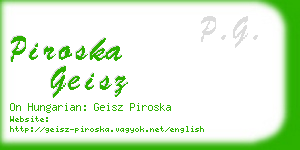 piroska geisz business card